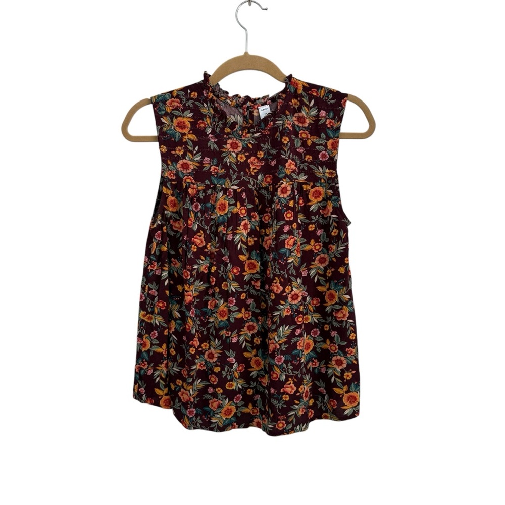 Old Navy Sleeveless Top Size XS Floral Bohemian Colorful